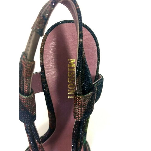 Missoni Luxurious Heels Open Toe Shiny Multicolor Sandals Shoes Heels Sz 39 (8) - Picture 7 of 12
